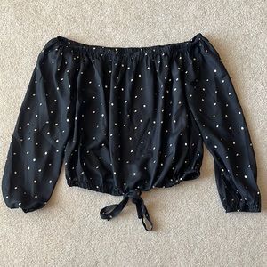 Off shoulder womens shirt